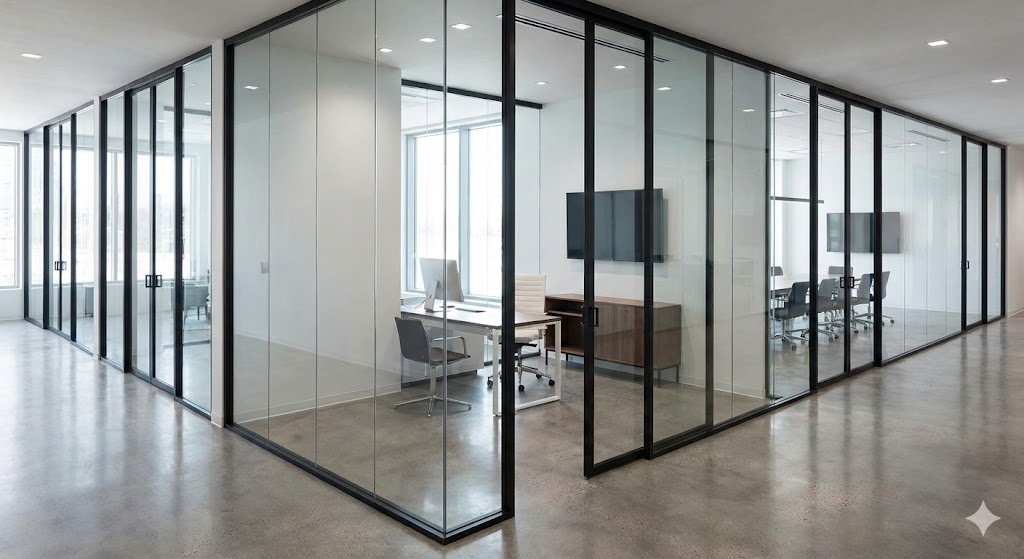Mersin Ofislerinde Şeffaflık Trendi: Cam Bölme ve Paravan Sistemleri